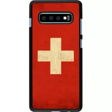 Hülle Samsung Galaxy S10+ - Vintage Flag SWISS