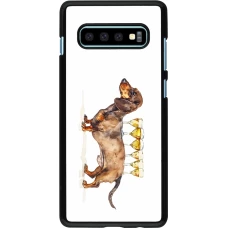 Samsung Galaxy S10+ Case Hülle - Wine Teckel
