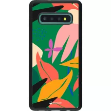 Hülle Samsung Galaxy S10+ - Silikon schwarz Abstract Jungle
