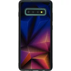 Coque Samsung Galaxy S10+ - Silicone rigide noir Abstract Triangles 