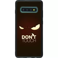 Coque Samsung Galaxy S10+ - Silicone rigide noir Angry Dont Touch