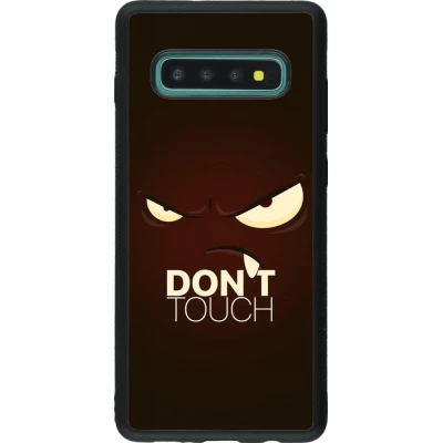 Coque Samsung Galaxy S10+ - Silicone rigide noir Angry Dont Touch