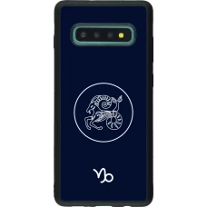 Coque Samsung Galaxy S10+ - Silicone rigide noir Astrologie Capricorne