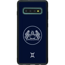 Samsung Galaxy S10+ Case Hülle - Silikon schwarz Astrologie Zwillinge