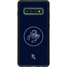 Coque Samsung Galaxy S10+ - Silicone rigide noir Astrologie Scorpion