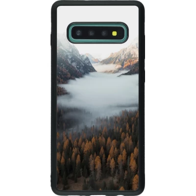 Coque Samsung Galaxy S10+ - Silicone rigide noir Autumn 22 forest lanscape