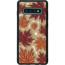 Coque Samsung Galaxy S10+ - Silicone rigide noir Autumn 26 3D leaves