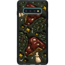 Coque Samsung Galaxy S10+ - Silicone rigide noir Autumn 26 3D mushrooms