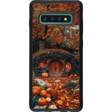 Coque Samsung Galaxy S10+ - Silicone rigide noir Autumn 26 Hobbit house