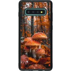 Coque Samsung Galaxy S10+ - Silicone rigide noir Autumn 26 Mushrooms in the woods