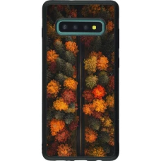 Coque Samsung Galaxy S10+ - Silicone rigide noir Autumn 26 Road in autumn