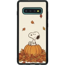 Samsung Galaxy S10+ Case Hülle - Silikon schwarz Autumn 26 Snoopy autumn