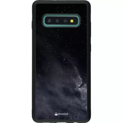 Coque Samsung Galaxy S10+ - Silicone rigide noir Black Sky Clouds