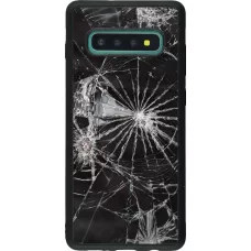 Hülle Samsung Galaxy S10+ - Silikon schwarz Broken Screen