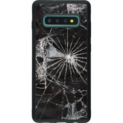 Hülle Samsung Galaxy S10+ - Silikon schwarz Broken Screen