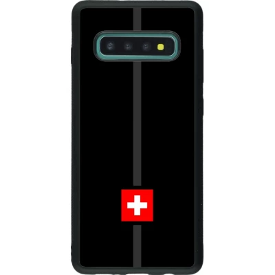 Coque Samsung Galaxy S10+ - Silicone rigide noir Canton CH noir