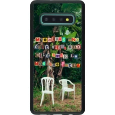 Samsung Galaxy S10+ Case Hülle - Silikon schwarz Chairs DTMF