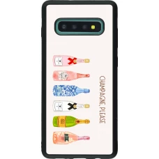 Samsung Galaxy S10+ Case Hülle - Silikon schwarz Champagne Please