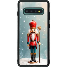 Coque Samsung Galaxy S10+ - Silicone rigide noir Christmas 25 Nutcracker Snow