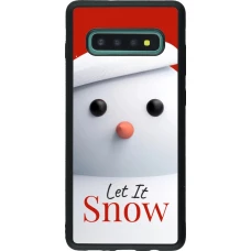 Coque Samsung Galaxy S10+ - Silicone rigide noir Christmas 25 Xmas Snowman