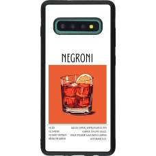 Samsung Galaxy S10+ Case Hülle - Silikon schwarz Cocktail Rezept Negroni
