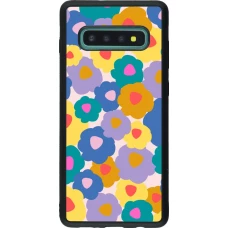 Samsung Galaxy S10+ Case Hülle - Silikon schwarz Easter 2024 flower power