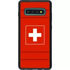 Coque Samsung Galaxy S10+ - Silicone rigide noir Euro 2020 Switzerland