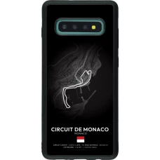 Coque Samsung Galaxy S10+ - Silicone rigide noir F1 Track 2025 Monaco