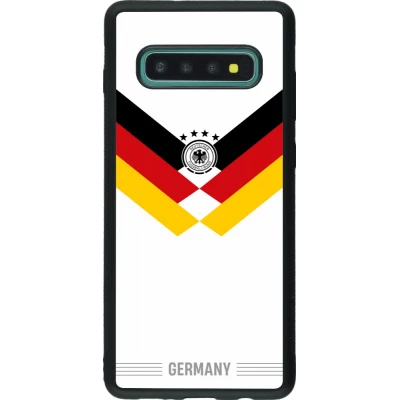 Coque Samsung Galaxy S10+ - Silicone rigide noir Maillot de football Allemagne 2026 personnalisable