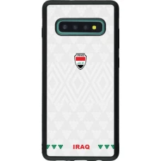 Coque Samsung Galaxy S10+ - Silicone rigide noir Maillot de football Irak 2026 personnalisable