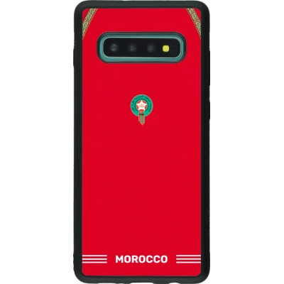 Samsung Galaxy S10+ Case Hülle - Silikon schwarz Marokko 2026 personalisierbares Fussballtrikot