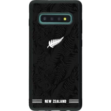 Coque Samsung Galaxy S10+ - Silicone rigide noir Maillot de football Nouvelle-Zélande 2026 personnalisable