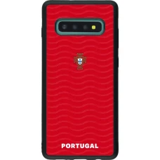 Samsung Galaxy S10+ Case Hülle - Silikon schwarz Portugal 2026 personalisierbares Fussballtrikot
