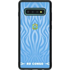 Samsung Galaxy S10+ Case Hülle - Silikon schwarz Demokratische Republik Kongo 2026 personalisierbares Fussballtrikot