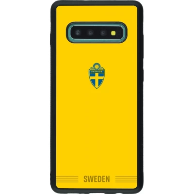Samsung Galaxy S10+ Case Hülle - Silikon schwarz Schweden 2026 personalisierbares Fussballtrikot