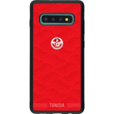 Samsung Galaxy S10+ Case Hülle - Silikon schwarz Tunesien 2026 personalisierbares Fussballtrikot