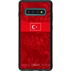 Samsung Galaxy S10+ Case Hülle - Silikon schwarz Türkei 2026 personalisierbares Fussballtrikot