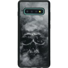 Samsung Galaxy S10+ Case Hülle - Silikon schwarz Halloween 2024 smoky skull