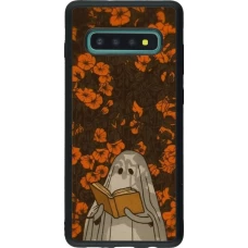 Coque Samsung Galaxy S10+ - Silicone rigide noir Halloween 2026 Ghost reading
