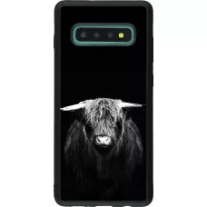 Coque Samsung Galaxy S10+ - Silicone rigide noir Highland calf black