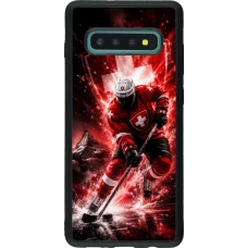 Coque Samsung Galaxy S10+ - Silicone rigide noir Hockey World Championship Player