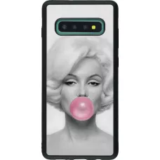 Hülle Samsung Galaxy S10+ - Silikon schwarz Marilyn Bubble