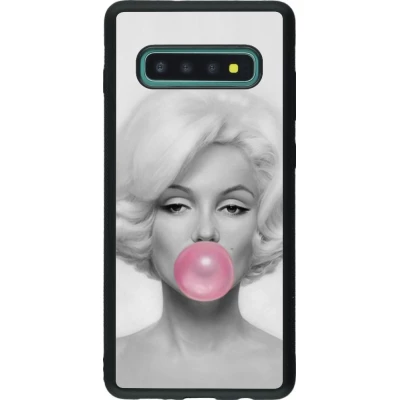Hülle Samsung Galaxy S10+ - Silikon schwarz Marilyn Bubble