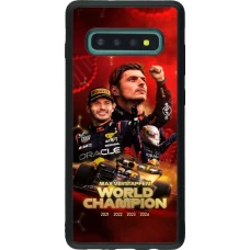 Coque Samsung Galaxy S10+ - Silicone rigide noir Max Verstappen Champion 2023
