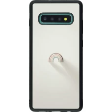 Samsung Galaxy S10+ Case Hülle - Silikon schwarz Mini Regenbogen Minimal