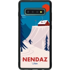 Samsung Galaxy S10+ Case Hülle - Silikon schwarz Nendaz Cabane Ski