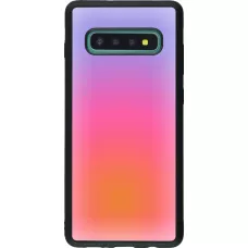Samsung Galaxy S10+ Case Hülle - Silikon schwarz Orange Pink Blue Gradient