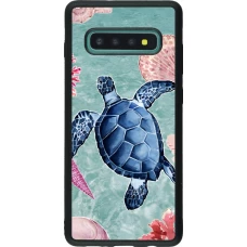 Samsung Galaxy S10+ Case Hülle - Silikon schwarz Preppy Turtle