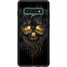 Coque Samsung Galaxy S10+ - Silicone rigide noir Skull 02