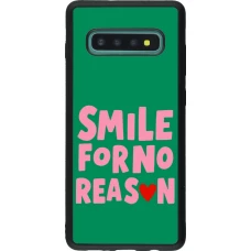 Samsung Galaxy S10+ Case Hülle - Silikon schwarz Smile for no reason 2026